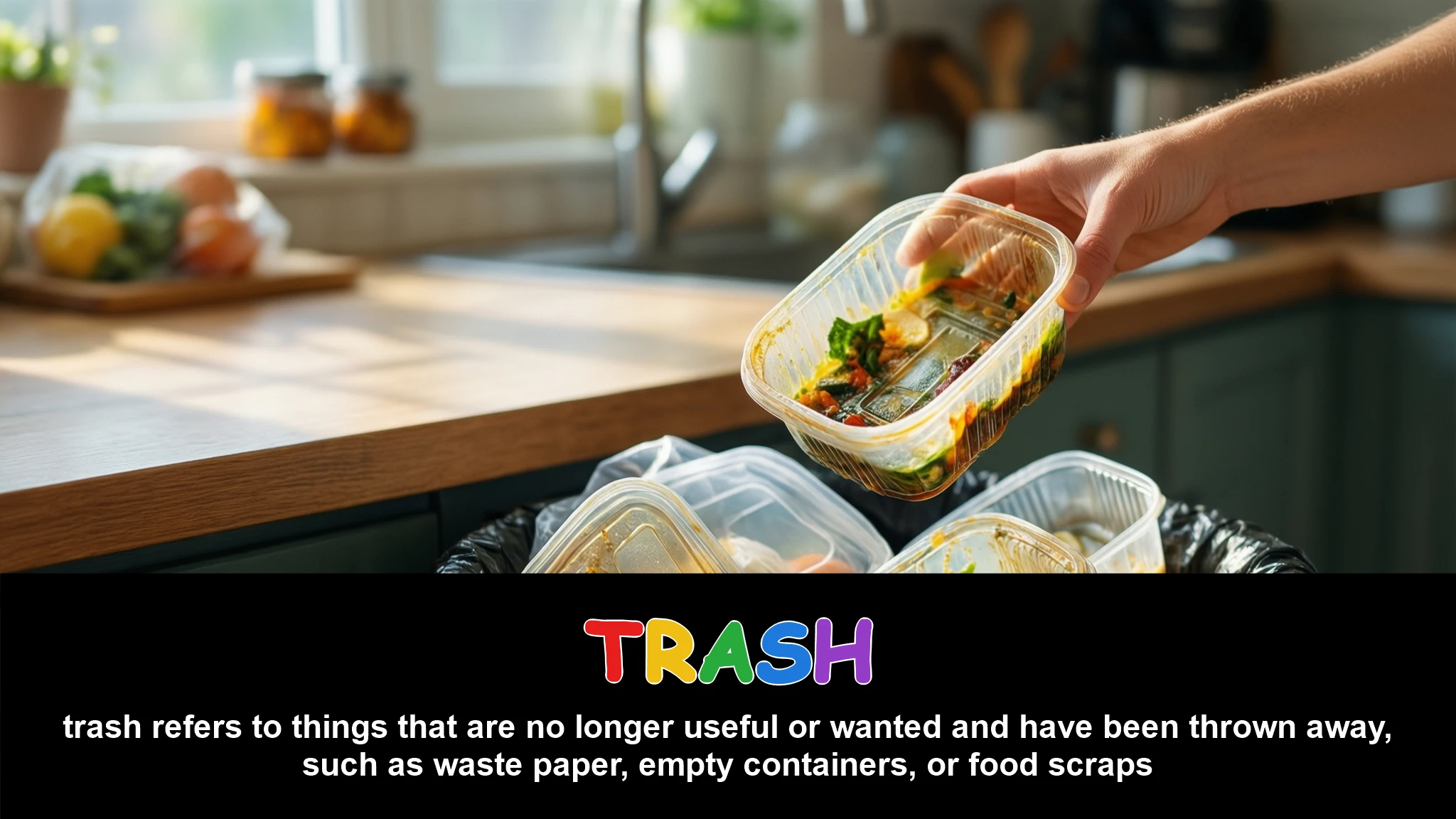English Illustration for trash